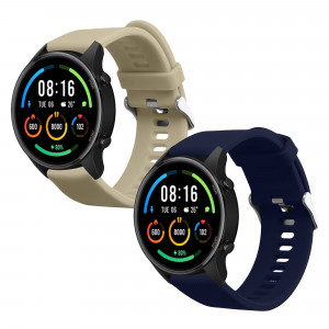 Set 2 Curele Kwmobile pentru Xiaomi Mi Watch/Mi Watch Color Sport, Bej/Albastru, Silicon, 58466.06 - Img 2