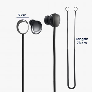 Set 2 Curele pentru casti Samsung Galaxy Buds Pro, Kwmobile, Negru/Alb, Silicon, 56874.02 - Img 4