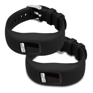 Set 2 Curele pentru Garmin Vivofit 4, kwmobile, Silicon, Negru, 50976.04 - Img 2