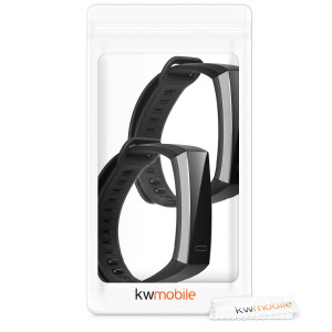 Set 2 Curele pentru Huawei Band 2 / Band 2 Pro, kwmobile, Silicon, Negru, 43318.47 - Img 7