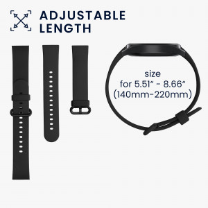 Set 2 curele pentru Xiaomi Mi Watch Lite/Redmi Watch, Kwmobile, Negru, Silicon, 54778.06 - Img 7