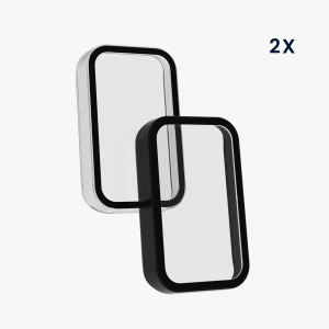 Set 2 Folii de protectie pentru Xiaomi Redmi Smart Band Pro, Kwmobile, Negru/Transparent, Sticla securizata, 57424.01 - Img 6