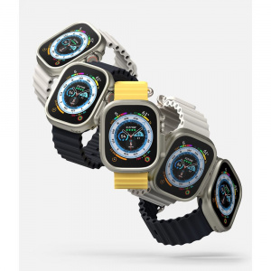 Set 2 Huse de protectie Ringke pentru Apple Watch Ultra 1/2 (49 Mm) Transparent/Gri Titan - Img 4