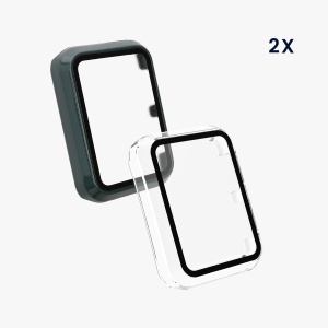 Set 2 Huse Kwmobile cu sticla securizata pentru Huawei Watch D, Transparent/Verde, Plastic, KWM000015ER005C - Img 5