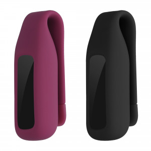 Set 2 Huse pentru Fitbit Luxe, Kwmobile, Negru/Visiniu, Silicon, 57123.02 - Img 2