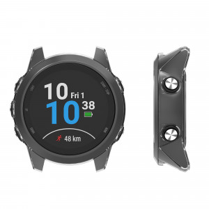 Set 2 huse pentru Garmin Forerunner 245/Forerunner 245 Music, Kwmobile, Negru/Transparent, Silicon, 58177.02 - Img 10