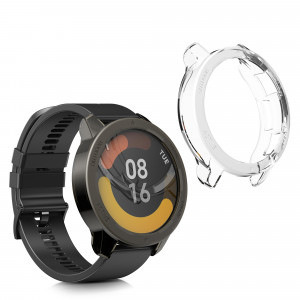 Set 2 huse pentru Xiaomi Watch S1 Active, Kwmobile, Negru/Transparent, Silicon, 58070.01 - Img 2