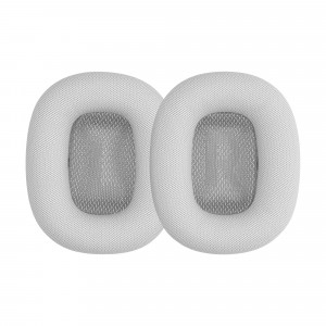 Set 2 Perne de urechi pentru casti Apple AirPods Max, Kwmobile, Gri, Piele ecologica, 55895.35 - Img 1