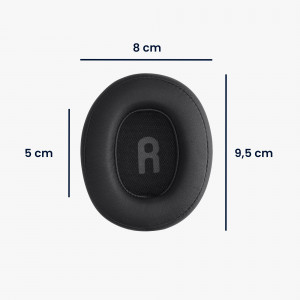 Set 2 Perne de urechi pentru casti JBL Tune 700BT/Tune 700BTNC/Tune 750BT, Kwmobile, Negru, Piele ecologica, 59040.01 - Img 5