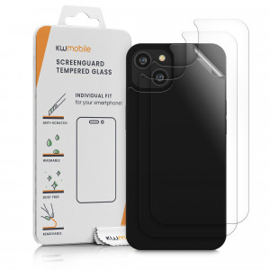 Set 3 folii de protectie Kwmobile pentru Apple iPhone 14 Plus, Spate, Polimer, 59222.5 - Img 1
