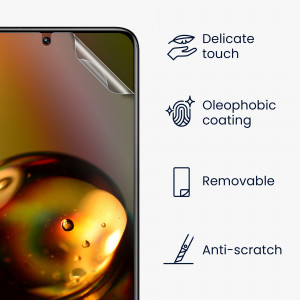 Set 3 folii de protectie Kwmobile pentru Xiaomi Redmi Note 11 Pro/Redmi Note 11 Pro 5G, Fata, Polimer, 57944.2 - Img 3