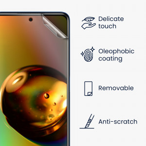 Set 3 Folii de protectie pentru Xiaomi Poco X3 NFC / Poco X3 Pro, kwmobile, Fata, Transparenta, 57236.1 - Img 3