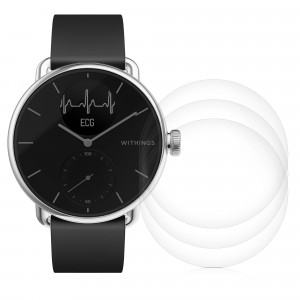 Set 3 Folii protectie pentru Withings Scanwatch 38mm, Kwmobile, Transparent, Silicon, 59432.1 - Img 2
