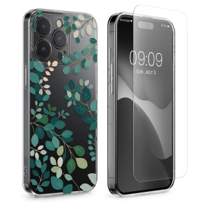 Set Husa si Folie de protectie Kwmobile pentru Apple iPhone 15 Pro Max, Multicolor, Silicon/Sticla securizata, KWM000022TG002C - Img 2