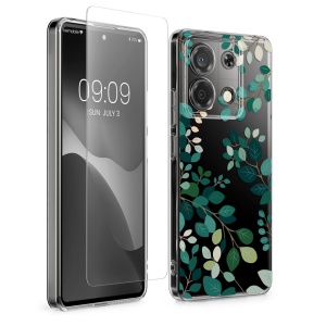 Set Husa si Folie de protectie Kwmobile pentru Xiaomi Redmi Note 13 Pro 5G, Multicolor, Silicon/Sticla securizata, KWM000020OX001C - Img 1