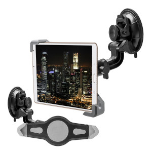 Suport auto universal pentru tableta 7-8", Kwmobile, Negru/Gri, Plastic, 23752.1 - Img 2