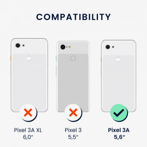 Bumper kwmobile pentru Google Pixel 3a, Silicon, Transparent/Mov, 48875.108 - Img 3