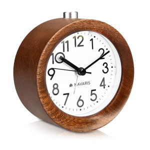 Ceas cu alarma analogic din lemn Snooze Retro, 43907