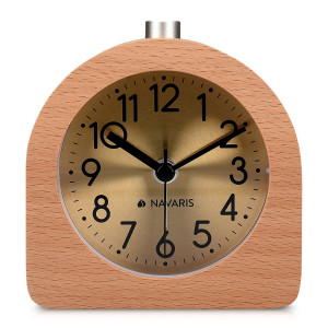 Ceas cu alarma analogic din lemn Snooze Retro, 46228.24 - Img 2