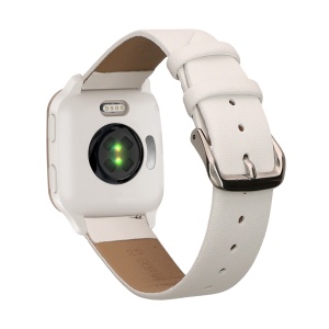 Curea Kwmobile pentru Garmin Venu Sq 2 Music, Alb, Piele naturala, KWM000018RE003C - Img 4