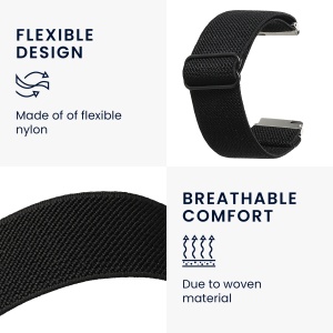 Curea Kwmobile pentru Xiaomi Mi Watch Color Sport/S1 Active, Negru, Nylon, KWM000024YA001C - Img 3