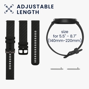 Curea Kwmobile pentru Xiaomi Mi Watch Color Sport/S1 Active, Negru, Silicon, KWM0000257H001C - Img 4