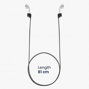 Curea pentru casti Apple AirPods 3/AirPods 2/AirPods Pro, Kwmobile, Negru, Silicon, 56992.01 - Img 6