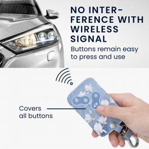 Husa Cheie Auto pentru Renault - 4 Butoane - Keyless Go, kwmobile, Piele ecologica, Multicolor, 46356.12 - Img 4