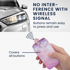 Husa Cheie Auto pentru Renault / Dacia - 4 Butoane - Keyless Go, kwmobile, Piele ecologica, Multicolor, 44637.52 - Img 4