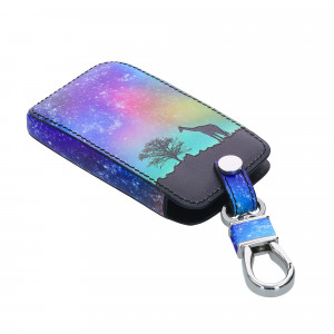 Husa Cheie Auto pentru Renault / Dacia - 4 Butoane - Keyless Go, kwmobile, Piele ecologica, Multicolor, 44637.50 - Img 2