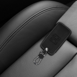Husa Cheie Auto pentru Renault / Dacia - 4 Butoane - Keyless Go, Piele ecologica, Negru, 44637.11 - Img 3