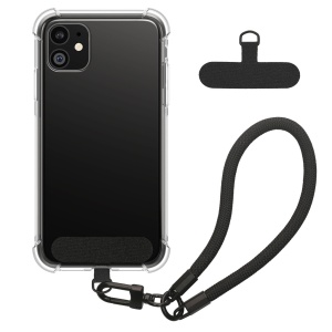 Husa Kwmobile cu jnur detasabil pentru Apple iPhone 11, Transparent/Negru, Silicon, KWM000022TK001C - Img 1