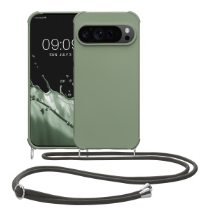 Husa Kwmobile cu jnur pentru Google Pixel 9/Pixel 9 Pro, Verde deschis, Silicon, KWM000020PY003C - Img 2