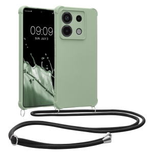Husa Kwmobile cu jnur pentru Xiaomi Redmi Note 13 Pro 5G, Verde deschis, Silicon, KWM000020NG004C - Img 1