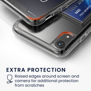 Husa Kwmobile cu slot card pentru Apple iPhone XR, Transparent, Policarbonat, KWM000022RF001C - Img 3