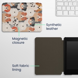 Husa Kwmobile pentru Amazon Kindle Paperwhite 11, Multicolor, Piele ecologica, KWM000017FL025C - Img 6