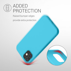 Husa Kwmobile pentru Apple iPhone 12/iPhone 12 Pro, Silicon, Albastru, 53938.205 - Img 7