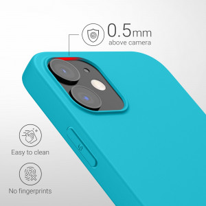 Husa kwmobile pentru Apple iPhone 12/iPhone 12 Pro, Silicon, Albastru, 53938.223 - Img 4