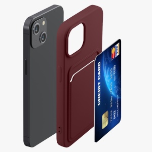 Husa Kwmobile pentru Apple iPhone 14, Rosu inchis, Silicon, KWM000016OX010C - Img 6