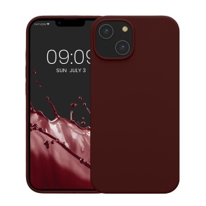 Husa Kwmobile pentru Apple iPhone 14, Rosu inchis, Silicon, KWM000016NI042C - Img 2