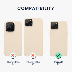 Husa Kwmobile pentru Apple iPhone 14, Silicon, Crem, 59071.16 - Img 3