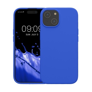 Husa Kwmobile pentru Apple iPhone 15, Albastru, Silicon, KWM000020CA015C - Img 2