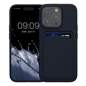 Husa Kwmobile pentru Apple iPhone 15 Pro, Albastru inchis, Silicon, KWM000020EO004C - Img 2