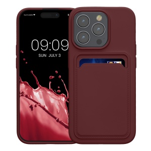 Husa Kwmobile pentru Apple iPhone 15 Pro, Rosu inchis, Silicon, KWM000020EO006C - Img 2