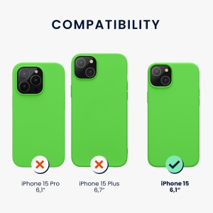 Husa Kwmobile pentru Apple iPhone 15, Verde, Silicon, 61953.159 - Img 6