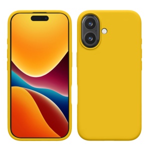 Husa Kwmobile pentru Apple iPhone 16, Galben, Silicon, KWM000022TU002C - Img 1