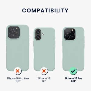 Husa Kwmobile pentru Apple iPhone 16 Pro, Verde deschis, Silicon, KWM000022TW012C - Img 6