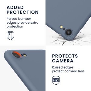 Husa Kwmobile pentru Apple iPhone SE (2022)/iPhone SE (2020)/iPhone 8, Gri, Silicon, KWM000010IU097C - Img 4