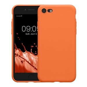 Husa Kwmobile pentru Apple iPhone SE (2022)/iPhone SE (2020)/iPhone 8, Portocaliu, Silicon, KWM0000083F058C - Img 2