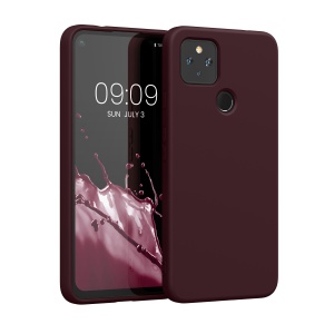 Husa Kwmobile pentru Google Pixel 4a 5G, Visiniu, Silicon, KWM0000125H017C - Img 1